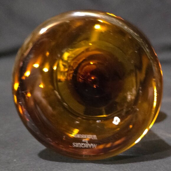 Vtg Marquis by Waterford Merengue 17" Amber Bud Vase - 3" x 17" - Picture 4 of 5